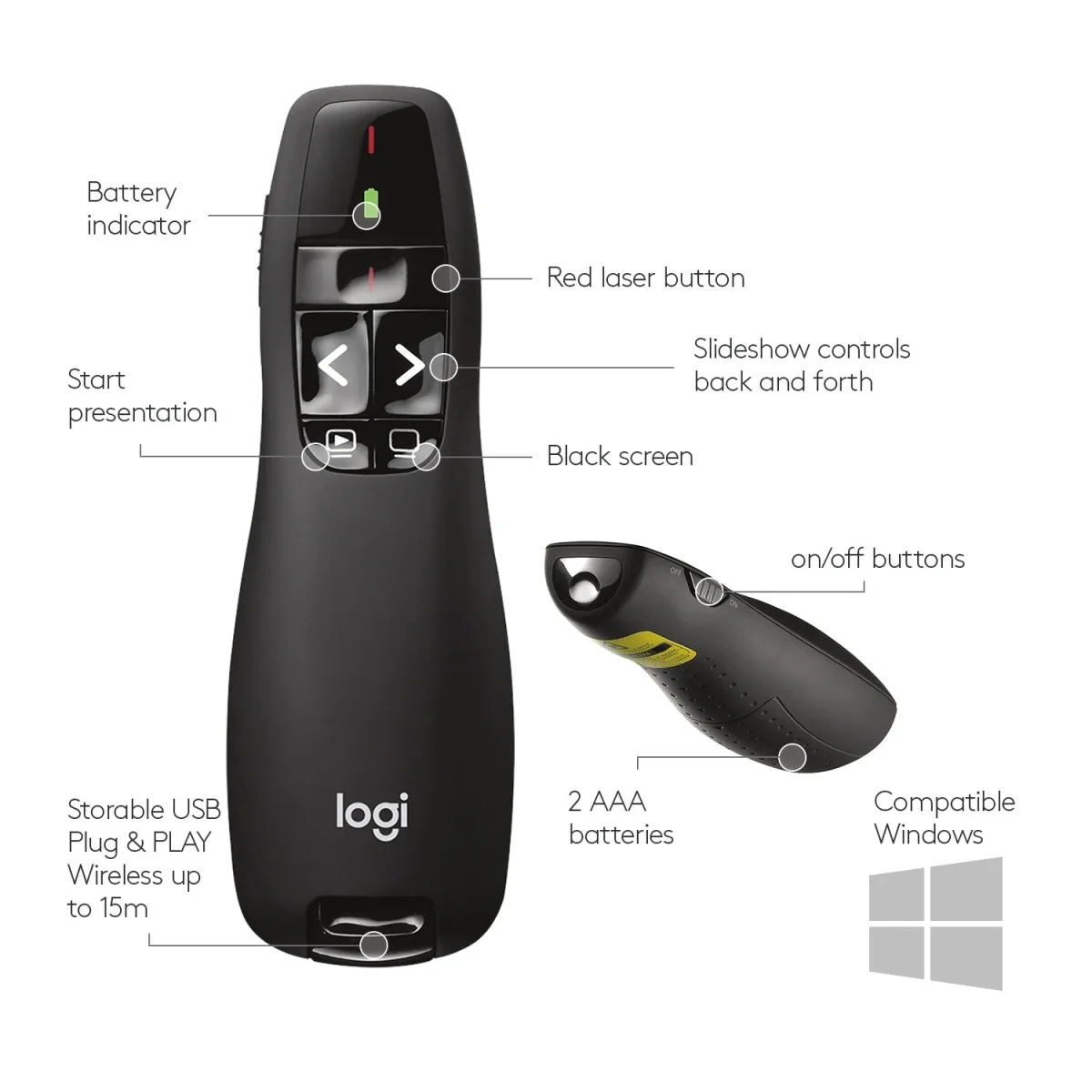 Logitech R400 Wireless Black